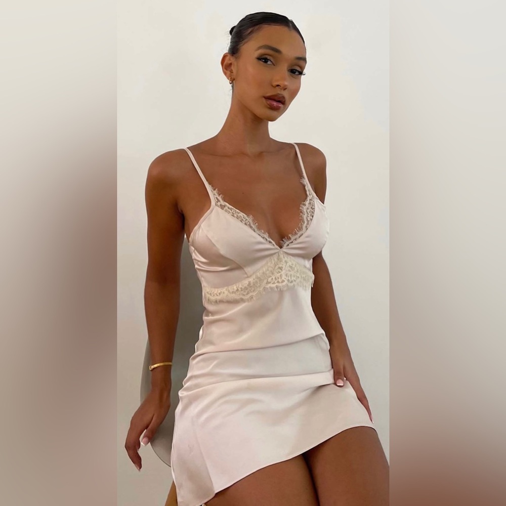Tiger Mist JOAN SLIP DRESS - White/ Cream